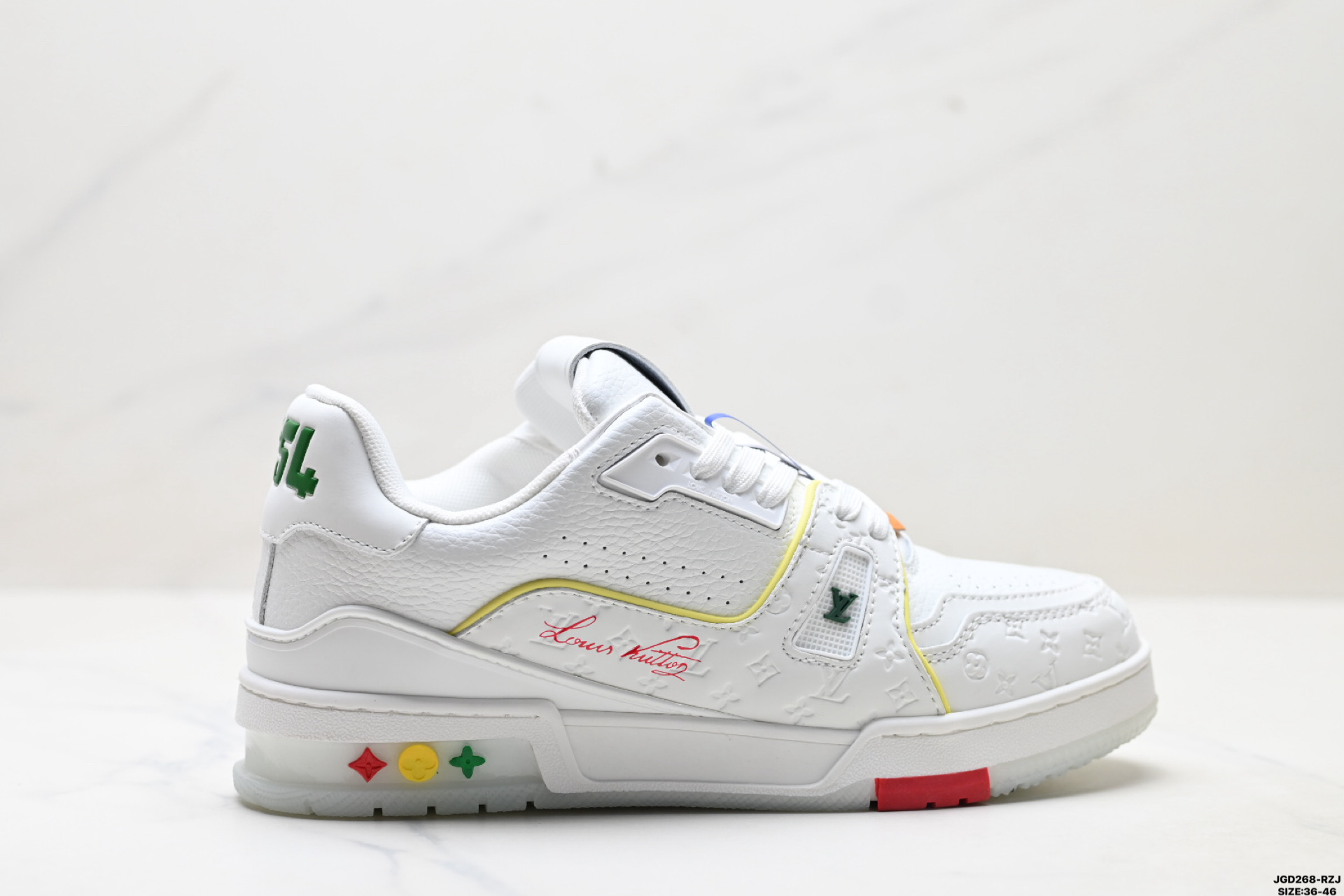 Louis Vuitton Trainer Low Color Accent Casual Sneakers