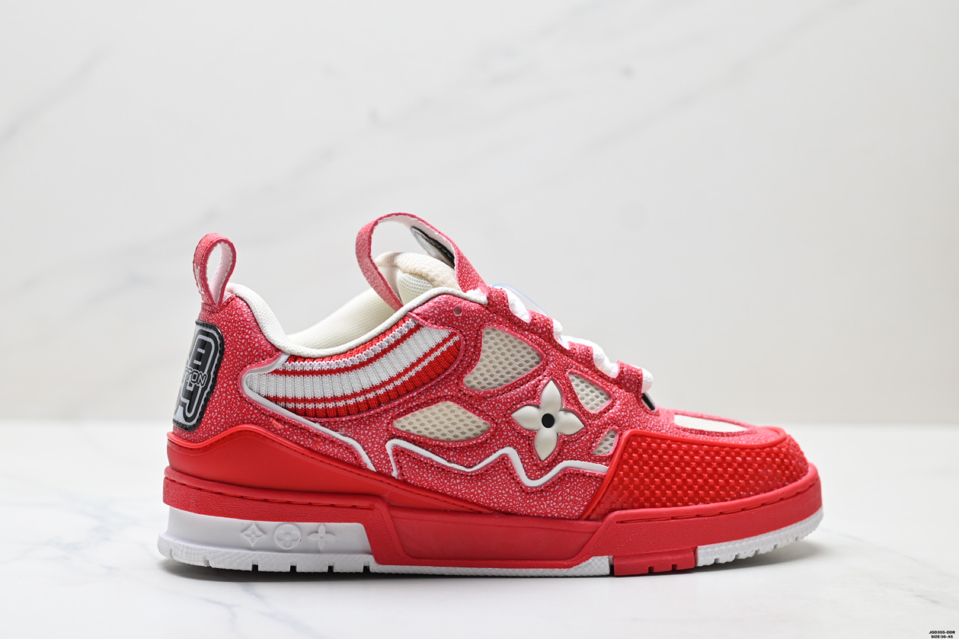 Louis Vuitton Trainer Low Sneakers (Red Edition)