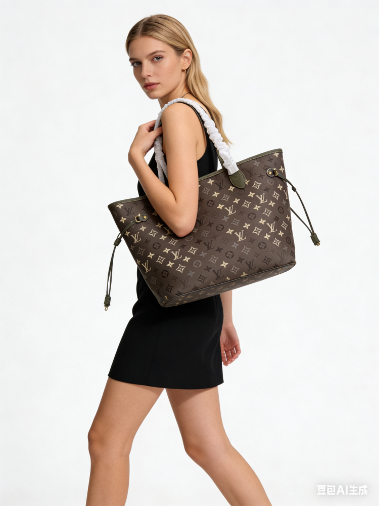Louis Vuitton Neverfull Monogram Reversible Shopping Bag