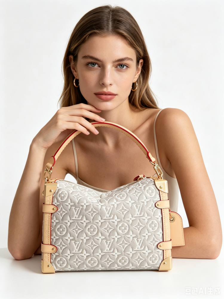 LV Embossed Trunk Handbag