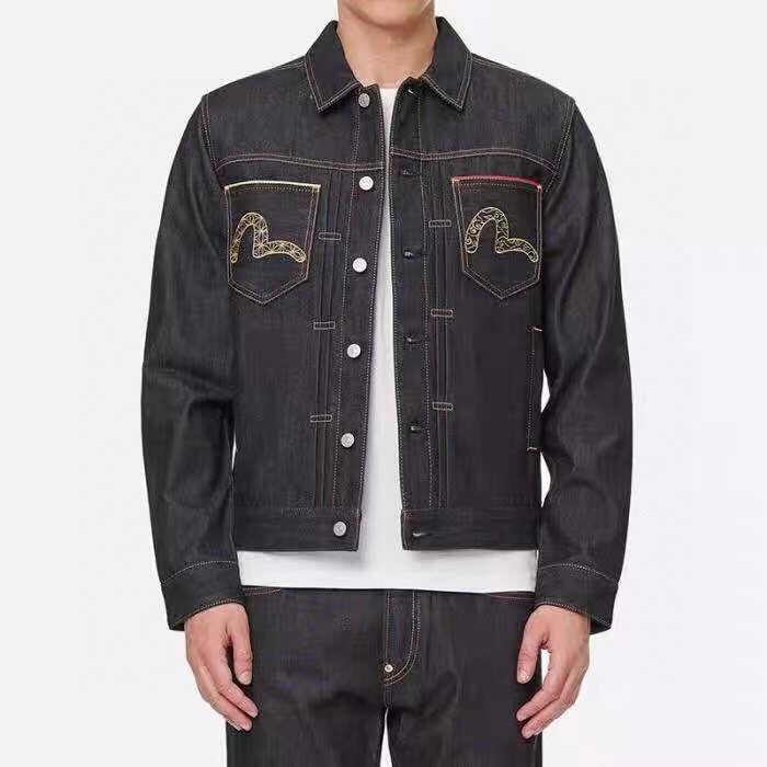 360EVISU2025SS Autumn and Winter New Style Fushen Men's Thor Embroidered Denim Jacket [Same Style as Wang Yibo] ⚠️Original Fabric ⚠️High Version ⚠️High Quality Same Style as Internet Celebrities Small M Embroidery Multi-Pocket Topstitch Heavy Duty Denim Jacket Jacket!Products from trading companies, channel sources, this denim line uses a three-needle machine head!It can be said that the lines coming out of the face are very eye-catching!!Multi-pocket design!There are 4 pockets in the entire front panel!It’s easier to carry things around!The washed color is consistent with the brick!The effect is very good!It feels very soft and comfortable!