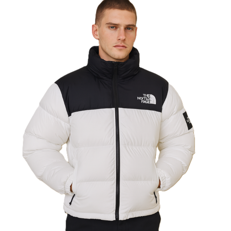 The North Face Winter Down Jacket – Classic Black &amp; White Design