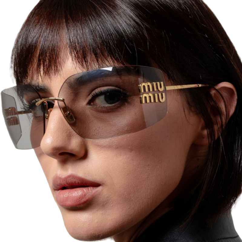 MIUMIU 54Y runway rimless sunglasses