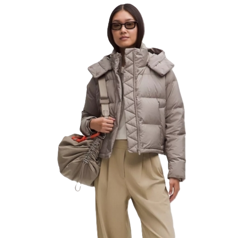 Linen Gray Lululemon Puff Four-Panel Down Jacket