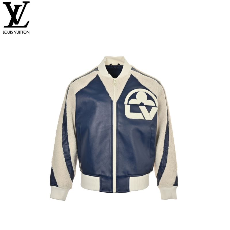 Louis Vuitton Fall/Winter monogram wool patchwork baseball jacket