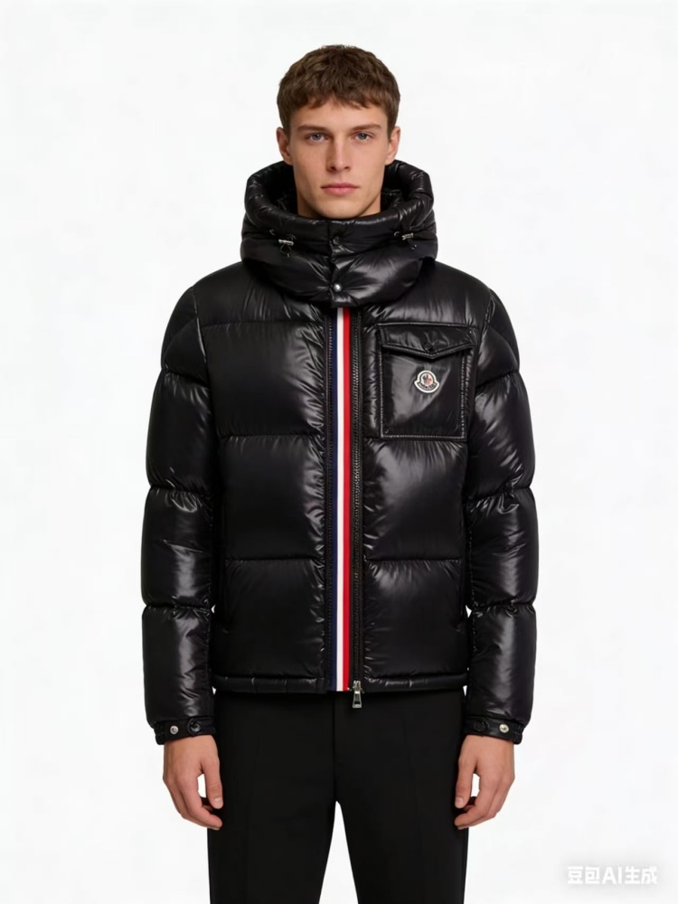 NEW Moncler Montbeliard Hooded Zip-Up Short Puffer Jacket
